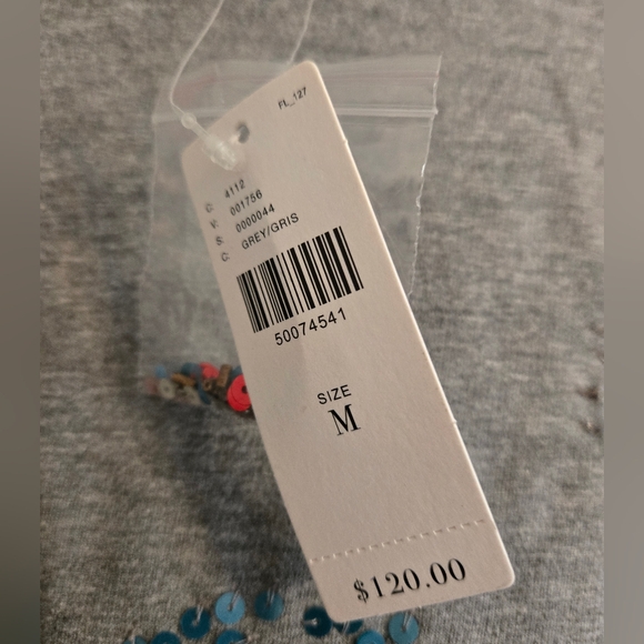 Anthropologie Embellished Gray Sweatshirt, Size Medium - Picture 4 of 6